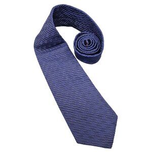 Vintage Man's-World Traditionals Navy Blue Textured Tie Gentleman Business Dress